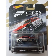 HOTWHEELS PREMIUM CAR CULTURE FORZA MOTORSPORTS #4  '12 CAMARO ZL 1 CONCEPT REAL RIDERS DIECAST MODE