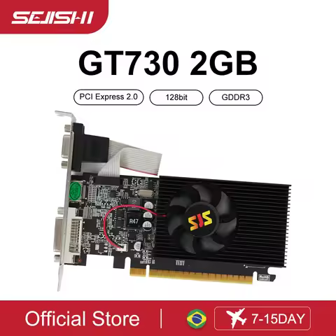 SJS Video Card GeForce GT730 Display Vga Cards 2GB DDR3 128Bit Computer Graphics Card for NVIDIA Gam