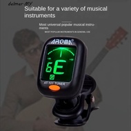 DELMER Acoustic Guitar Tuner, LCD Display Chromatic Electric Digital Tuner, Tone Tuner for Electric Urikri Rotatable Clip-On Electronic Digital Guitar Tuner Acoustic Guitar