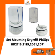 Set Dry Mill Philips Diva Set HR 2115/ 2116 Hr 2061/ 2071 Untuk Bumbu Basah dan Kering / Gelas Wadah