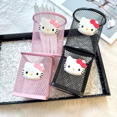 Anime Sanrio Hello Kitty Metal Pencil Holder Study Pencil Holder Student Study Stationery Birthday C
