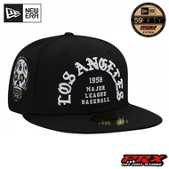 NEW ERA 59FIFTY FITTED LOS ANGELES DODGERS SKULL BLACK PRIME EDITION HAT CAP