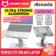 AZEADA Aluminium Adjustable Foldable Metal Stands Laptop Desktop Stand Tablet Notebook Holder AKT03