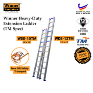 Winner TM Spec 10ft x 10ft & 12ft x 12ft EN 131:2010 & BS2037:1994 Class 1 Heavy-Duty Extension Ladd