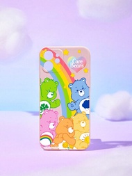 ROMWE X Care Bears Care Bea 彩虹五小生物手繪粉色手機殼,適用於 Iphone12/13/14 系列等機型