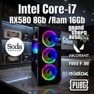 คอมพิวเตอร์ ครบชุด Core-i7 /Rx580 8Gb /Ram 16Gb เล่นเกมส์ ทำงาน สินค้าพร้อมจัดส่ง