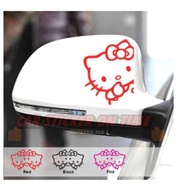 2pcs/set Fun Car Sticker Hello Kitty 3 Car Mirror Styling Personality