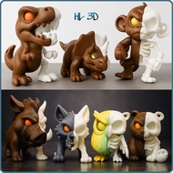 GANTUNGAN 3D Half Bone Monster Keychain Toy | Unique Half Skeleton Cute Action Figure