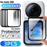 3PCS For Insta360 X4 X3 X6 X5 Camera Tempered Glass Film For Insta 360 X6 X5 X4 X3 HD glass camera L