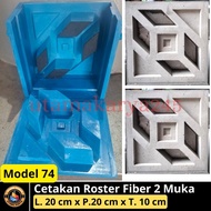 Roster Mold / Loster Printing Tool 2 Face Fiber Material Uk. 20x20 cm Model 74
