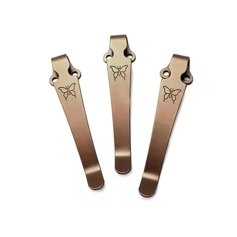 NEW Golden Color CNC Titanium Made Knife Deep Carry Pocket Clip Clamp For Benchmade Griptillian 551 