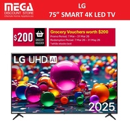 LG 75UA8450PSA 75" UHD 4K SMART LED TV - Free WALL MOUNT | Free $200 E-Grocery Voucher Redeem LG