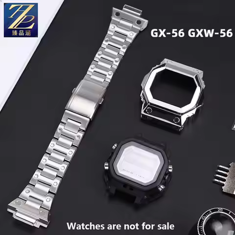 For Casio G-SHOCK large G square GX-56BB GXW-56 series modified precision steel case and strap