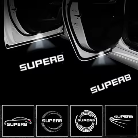 LED Door Courtesy Light For Skoda Logo Light Ghost Shadow Welcome Light For Skoda Superb MK2 MK3 Sup