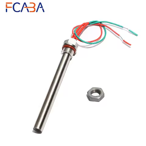 FCABA Electrical Resistant Heater Tube 220V 600W/700W/800W/900W DN15 Thread SUS316 Cartridge Heating