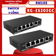 RUIJIE RG-ES205GC 5-PORT SWITCH - INSPECTION SPEED, CAMERA CONNECTION FORM, BANDAGE CONTROL, LIGHTNI