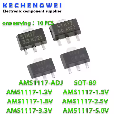 10PCS AMS 1117 1.2V 1.5V 18V 2.5V 3.3V 5V ADJ AMS1117-1.2 AMS1117-1.5 AMS1117-1.8 AMS1117-2.5 AMS111