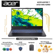ACER Aspire 7 A715-59G-52MD 15.6'' FHD 144Hz Gaming Laptop Black i5-12450H 16GB 512GB SSD RTX3050