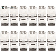 12 Pcs RJ45  Cat7 Cat6A Shielded  Zinc Alloy Module Network  Jack Connector Adapter 10GB Network