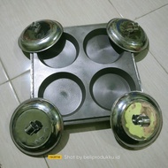 Loyang Martabak Mini 4 Lobang Include Tutup Stainless, Loyang Martabak Mini Isi 4, Loyang Martabak B