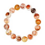 【正佳珠寶】膠花水晶 高品錦鯉膠花水晶 11.8-12.3mm 膠花手珠