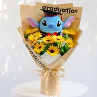 【早鳥訂購優惠】畢業公仔花束史迪仔花束Disney Stitches