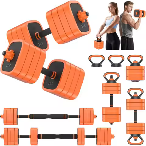 Adjustable Dumbbells Set 45 65 85 lbs Free Weight Set with Connector for Home Gym Workout 4in1 Dumbb