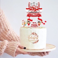 Decoration [besty_mart3] Cake Topper Birthday Cake Decoration Independence Day 17 August Happy Birth