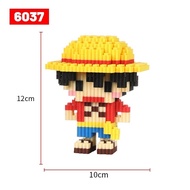 Nano Block Anime One Piece Luffy Zoro Chopper Ace Building Block Mainan Edukasi Anak Bajak Laut