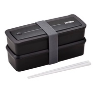 Thermos DJS-980W BK 2-Tier Lunch Box, 36.8 fl oz (980 ml), Black