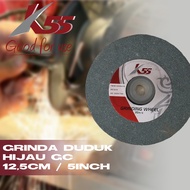 K55 Batu Grinda Duduk Hijau 125x25x25.4mm GC Gerinda Pedestal Grinding Wheels 5inch