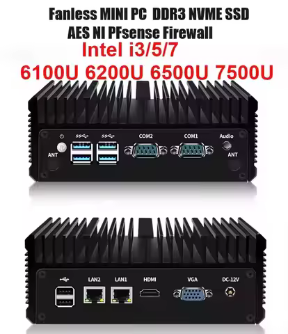 SZBOX 2.5G Soft Router Intel i3 6100U i5 6200U i7 6500U 7500U Fanless Mini PC Firewall Appliance VPN