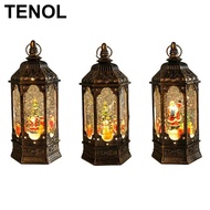 [TENOL] Musical Snow Globe Lantern Ornament Lighted Musical Snow Globe Christmas Snow Globe Lantern 