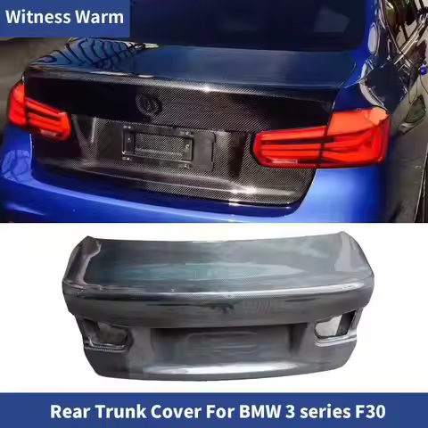 For Bmw 3 Series F30 320i 328i 335i Carbon Fiber Rear Trunk Hood Tail Cover Car Body Kit Fit 2012-20