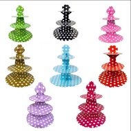 Polka Dot Cake Stand 3-Tier Cupcake Stand Decorative Cake Stand/ Birthday Cake Stand/