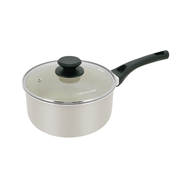 Ideale Chef意美廚NATURAL PLUS II 陶瓷易潔單柄煲連玻璃蓋20cm 2.6L IC22320P - 淺灰色