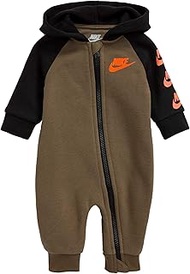 Baby`s Futura Long Sleeve Full Zip Hooded Coverall (Medium Olive(56F869-E6F)/Black, 6 Months)