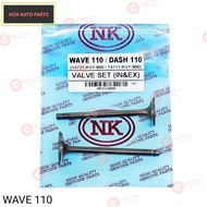 VALVE SET (EX & IN) - HONDA - WAVE 110/ DASH 110/ WAVE DASH / CX / DX  - 14721/ 14711-KVY-900 (NK)