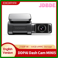 JDBDE Ddpai Dash Cam Mini 5 4K 2160P Hd DVR Car Camera Hidden Android Wifi Car Drive Vehicle Video Recorder HTRHX