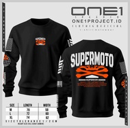 sweater Supermoto Jaket Racing Hoodie Supermoto trail  KLX CRF One one nine tengkorak distro Tebal B