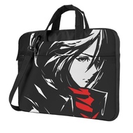 Attack On Titan Mikasa Laptop Bag Case Ackerman Anime Travel Crossbody Computer Bag Waterproof Soft Laptop Pouch