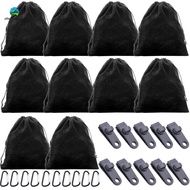 For Gazebo Curtains Weight Bag Portable Outdoor with 10 Pockets, 10 Carabiners, 10 Clips- for Gazebo
