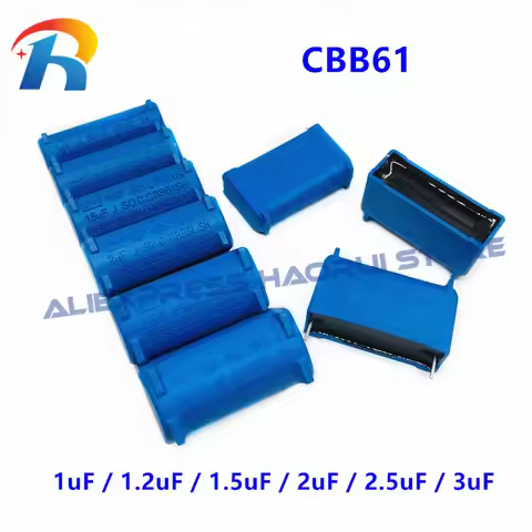 10pcs/lot BM CBB61 1uF 1.2uF 1.5uF 2uF 2.5uF 3uF 450VAC Air conditioning fan Pin type Motherboard ca