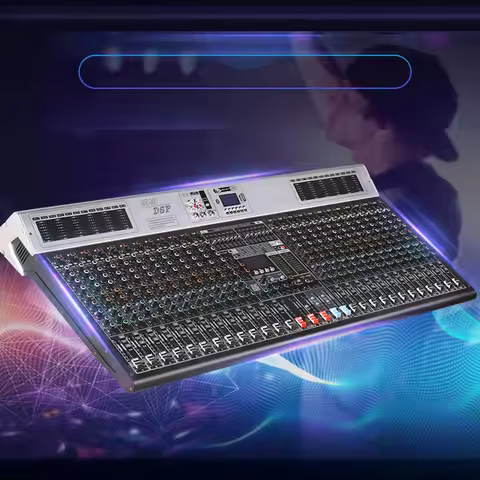 26-channel Professional Audio Mixer Console +48V Phantom Power 99 DSP Effects Bluetooth USB Computer