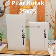 JUMBO SQUARE STYROFOAM SQUARE PILLAR/ 25cm x 25cm