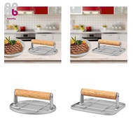 [Baosity] Hamburger Press, Burger Press, Wooden Handle, Kitchen Gadget, Grill Flattener, Steak Press