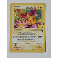Pokemon birthday pikachu holo foil celebration 25th anniversary card