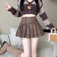 Y2K Retro Mini Pleated Skirt For Women Maillard Skort With Save Shorts Skort Skorts Women