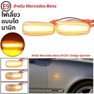 แบบไดนามิกไหลไฟเลี้ยว LED ไฟสัญญาณด้านข้างลําดับไฟกระพริบสําหรับ Mercedes BENZ E-Class W210 C-Class