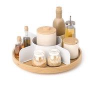 Pana Objects PXUB: Umbra BELLWOOD LAZY SUSAN DIVIDED WHT/NAT